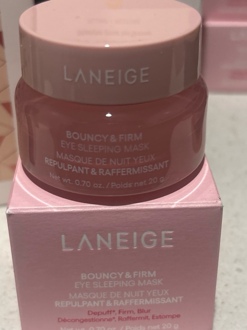 LANEIGE Bouncy & Firm Eye Sleeping Mask - Pink